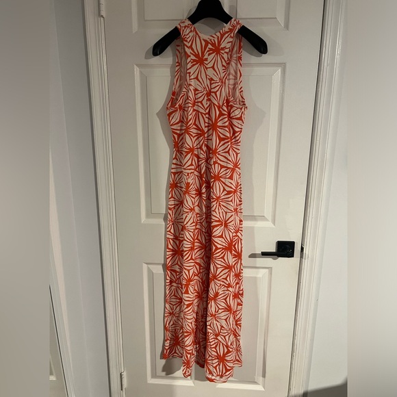 Alternative Apparel Orange Red Soft Sleeveless Lightweight Midi Tank Dress Sz M - Picture 8 of 8